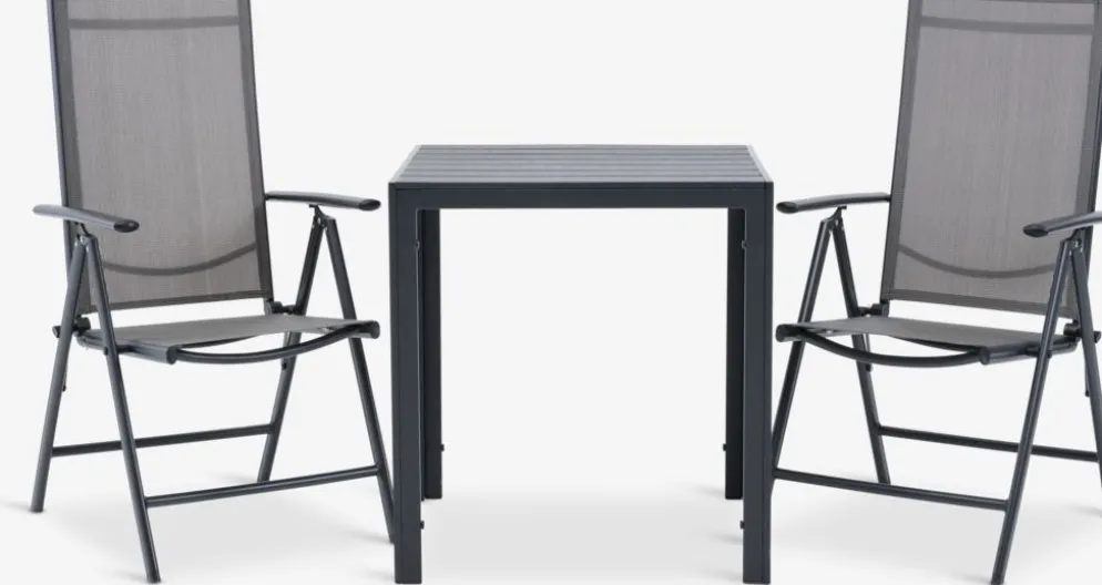 JERSORE + MELLBYJERSORE L70 table + 2 MELLBY chaises noir