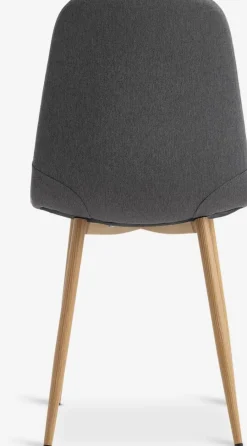 JONSTRUPChaise JONSTRUP tissu asphalte/coloris chêne naturel
