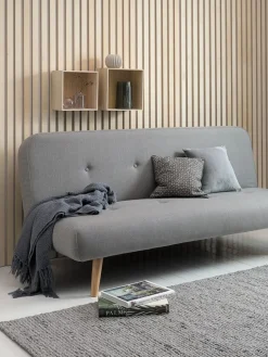 JUVRECanapé convertible JUVRE tissu gris clair/naturel