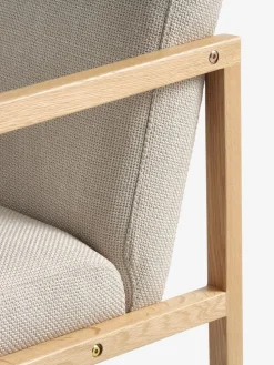 KALUNDBORGFauteuil KALUNDBORG tissu sable/chêne naturel