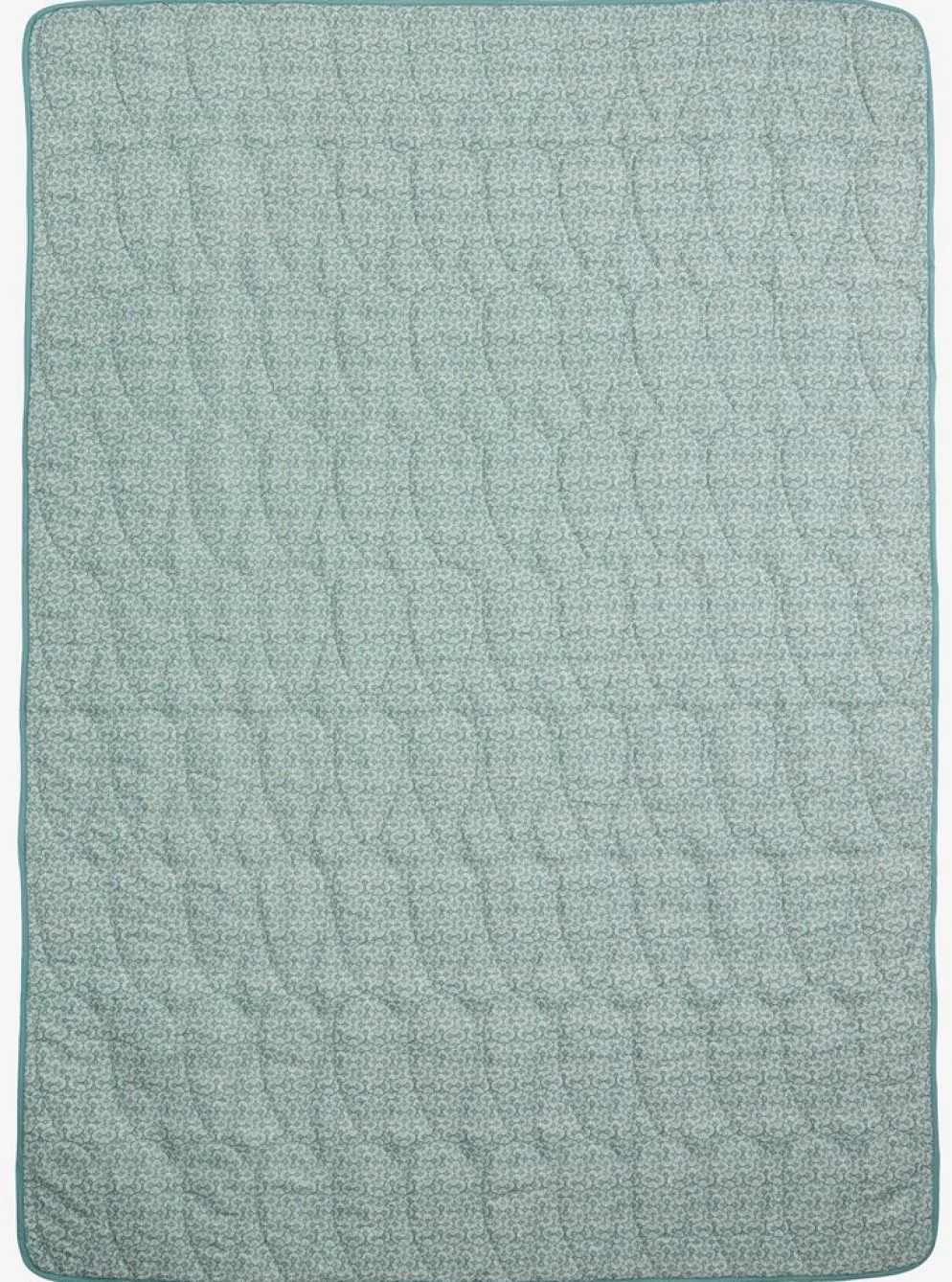 KAMILLECouverture matelassée KAMILLE 140x200 blanc/pétrole