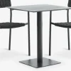 KAPPRUET + TRILLEVALLENKAPPRUET L65 table + 2 TRILLEVALLEN chaises noir