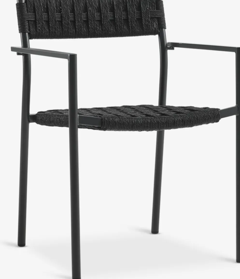 KAPPRUET + TRILLEVALLENKAPPRUET L65 table + 2 TRILLEVALLEN chaises noir