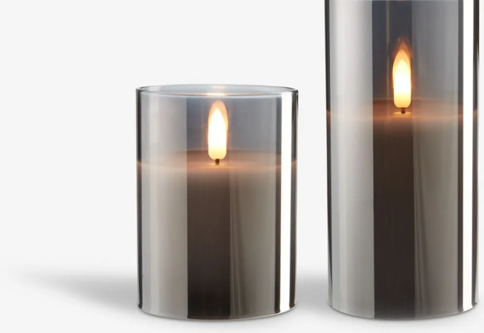 KLAUSBougie pilier LED KLAUS Ø8xH15cm gris