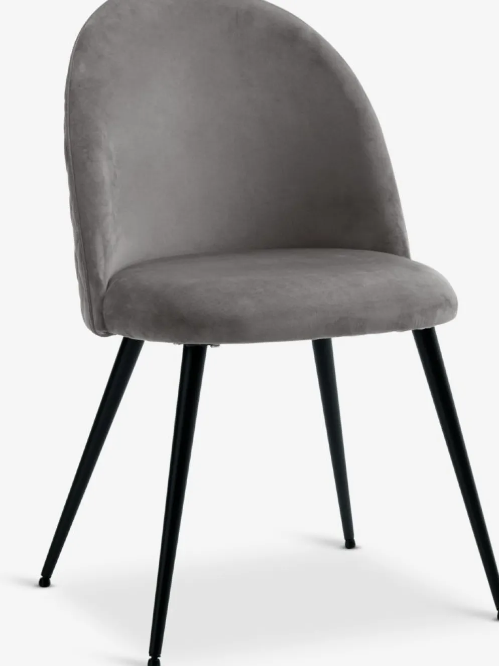 KOKKEDALChaise KOKKEDAL velours gris/noir
