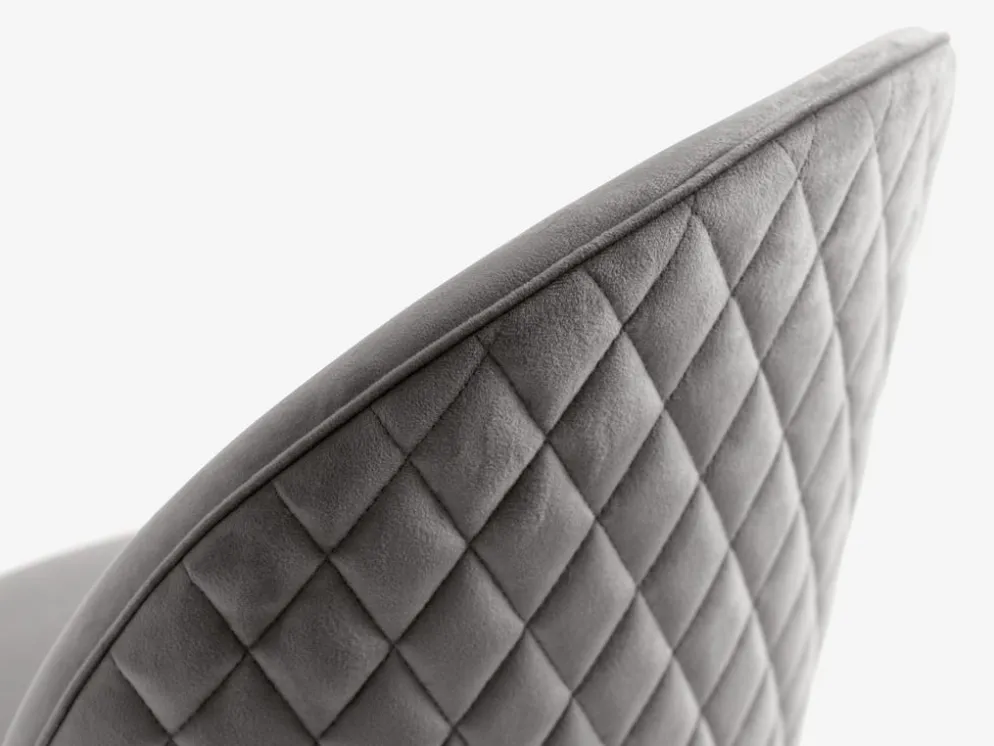 KOKKEDALChaise KOKKEDAL velours gris/noir