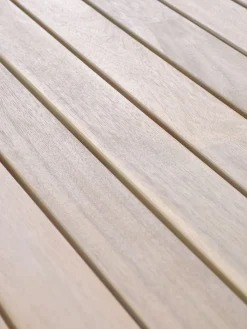 KOLLEN + TUERNEKOLLEN L205 table acacia + 4 TUERNE chaises naturel