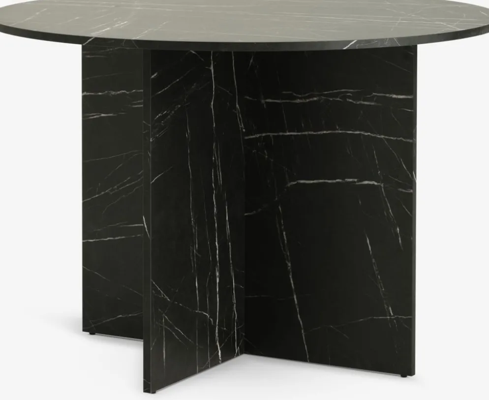 KRONDALTable KRONDAL Ø110 imitation marbre noir