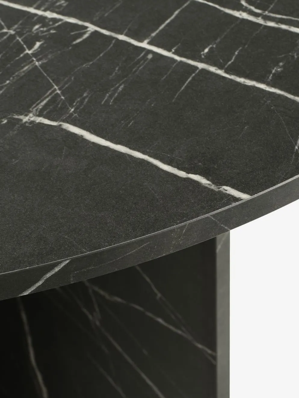 KRONDALTable KRONDAL Ø110 imitation marbre noir