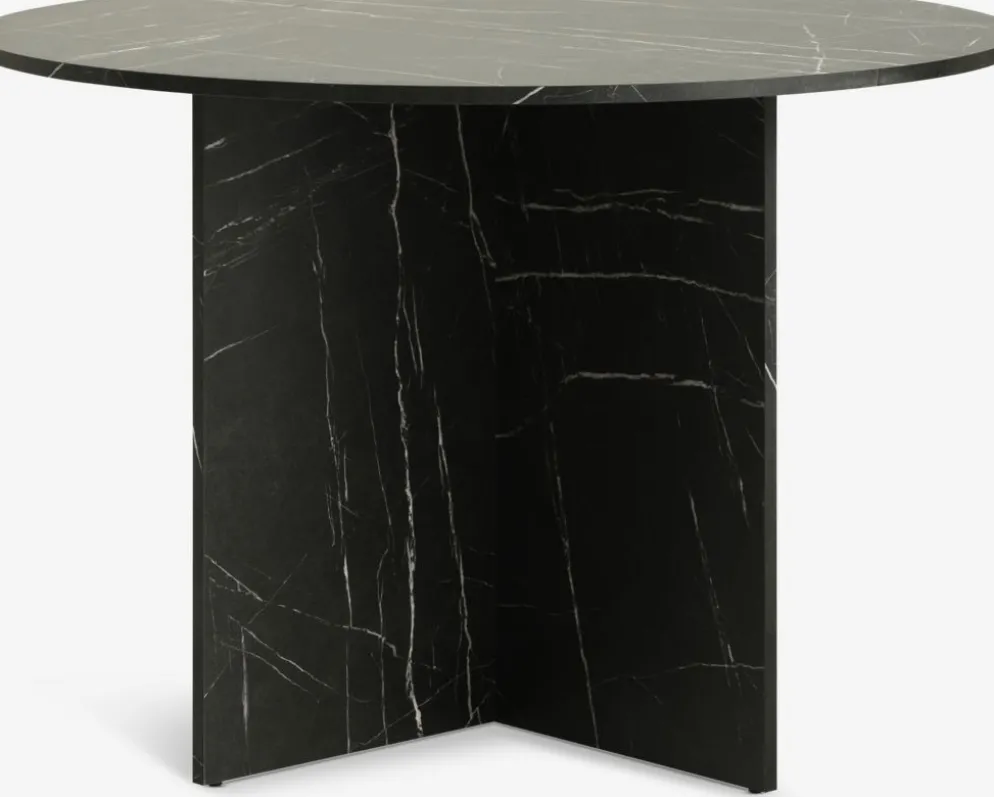 KRONDALTable KRONDAL Ø110 imitation marbre noir