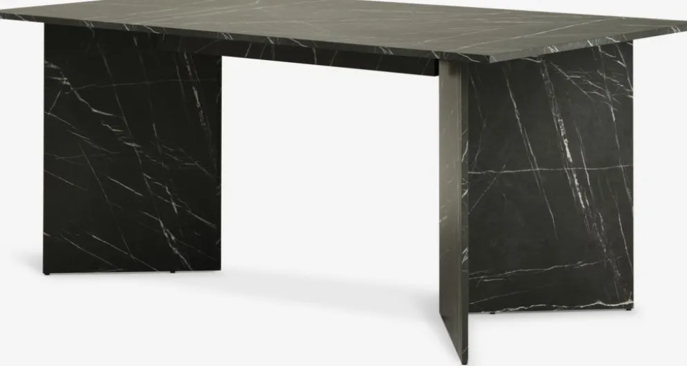 KRONDALTable KRONDAL 90x180 imitation marbre noir