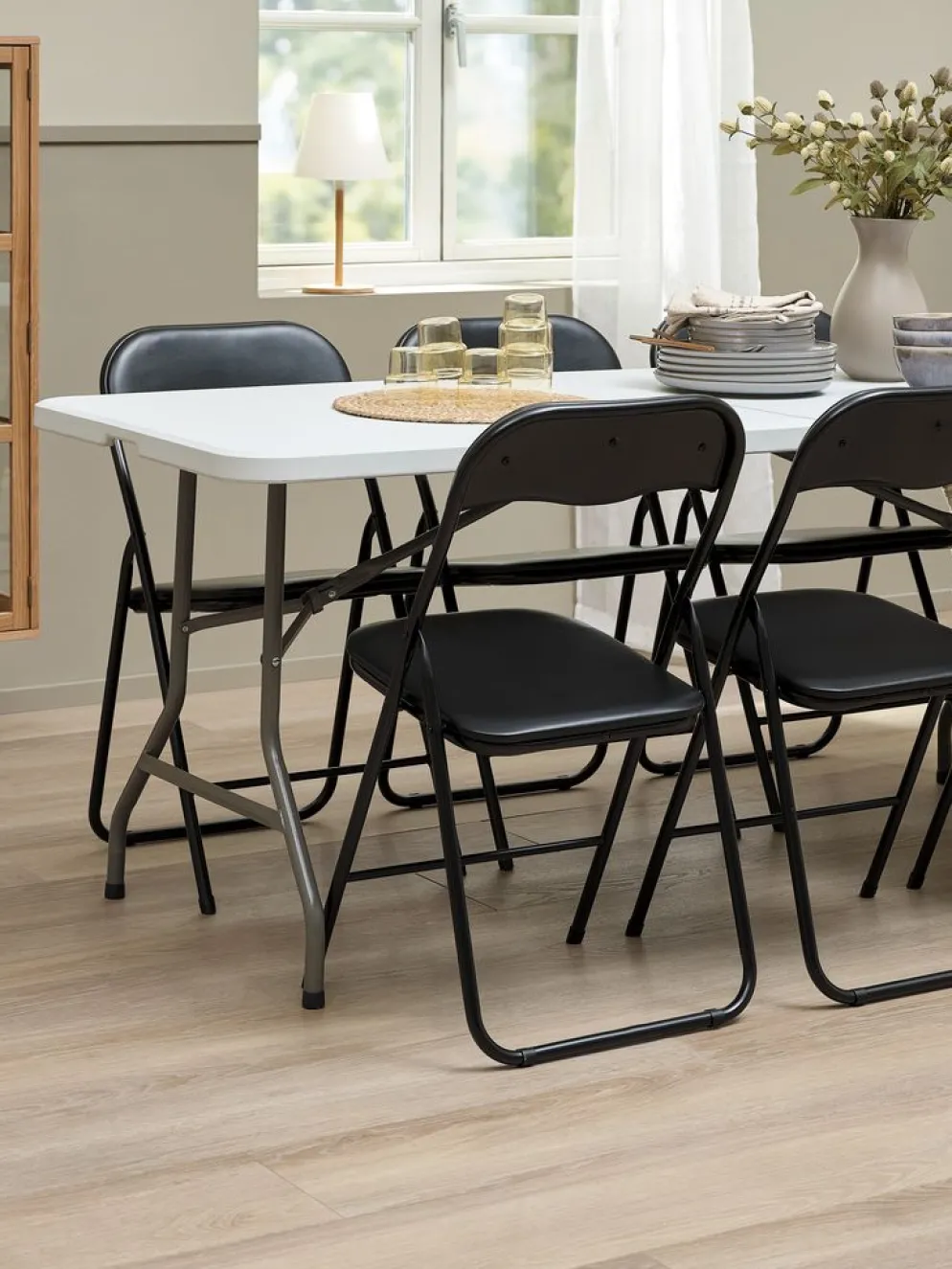 KULESKOGTable pliante KULESKOG l75xL180 blanc