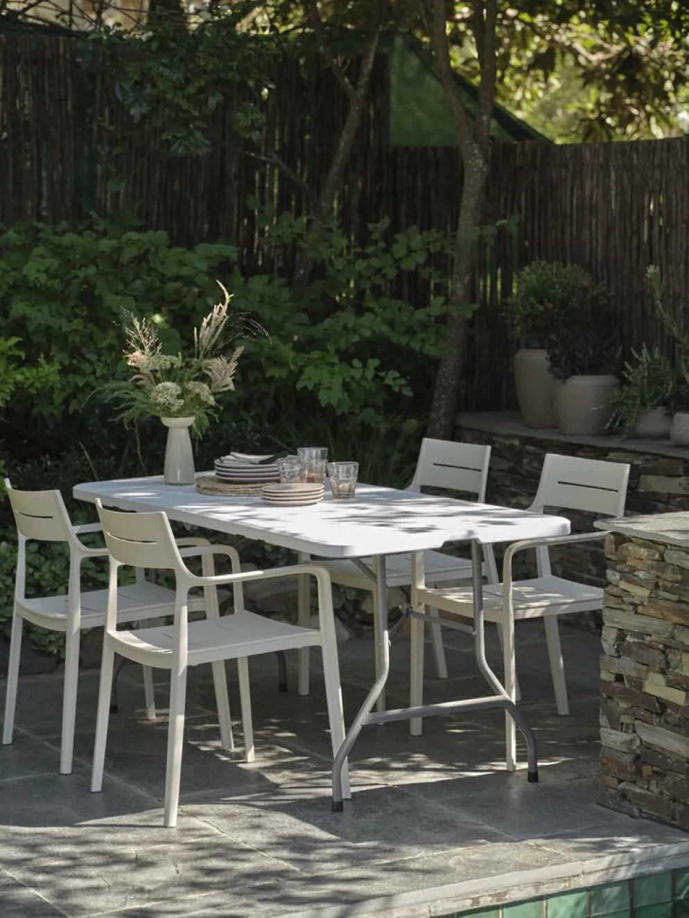 KULESKOGTable pliante KULESKOG l75xL180 blanc
