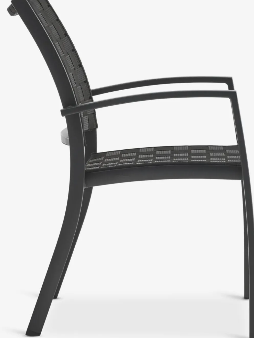 KUMLA + GLOMFJORDKUMLA L150 table gris + 4 GLOMFJORD chaises noir