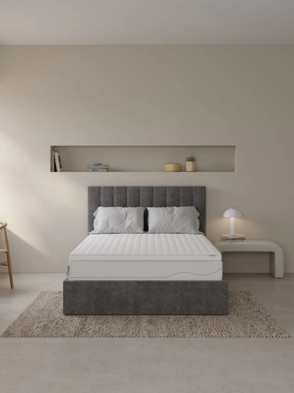 KVISTENPlusSurmatelas 140x190cm KVISTEN Blanc