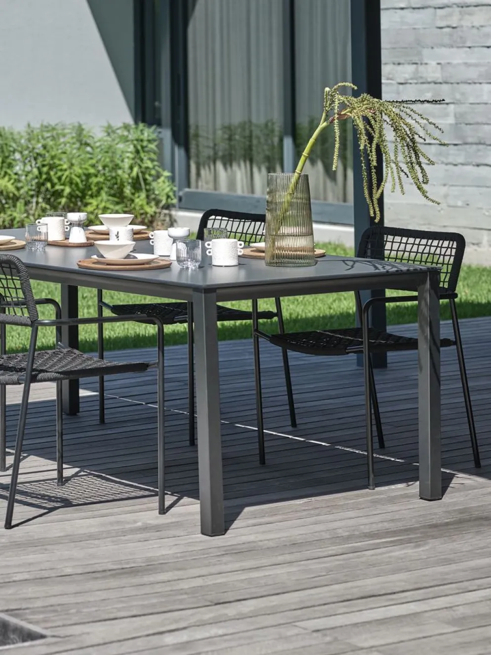 LANGETTable de jardin LANGET l95xL207 noir