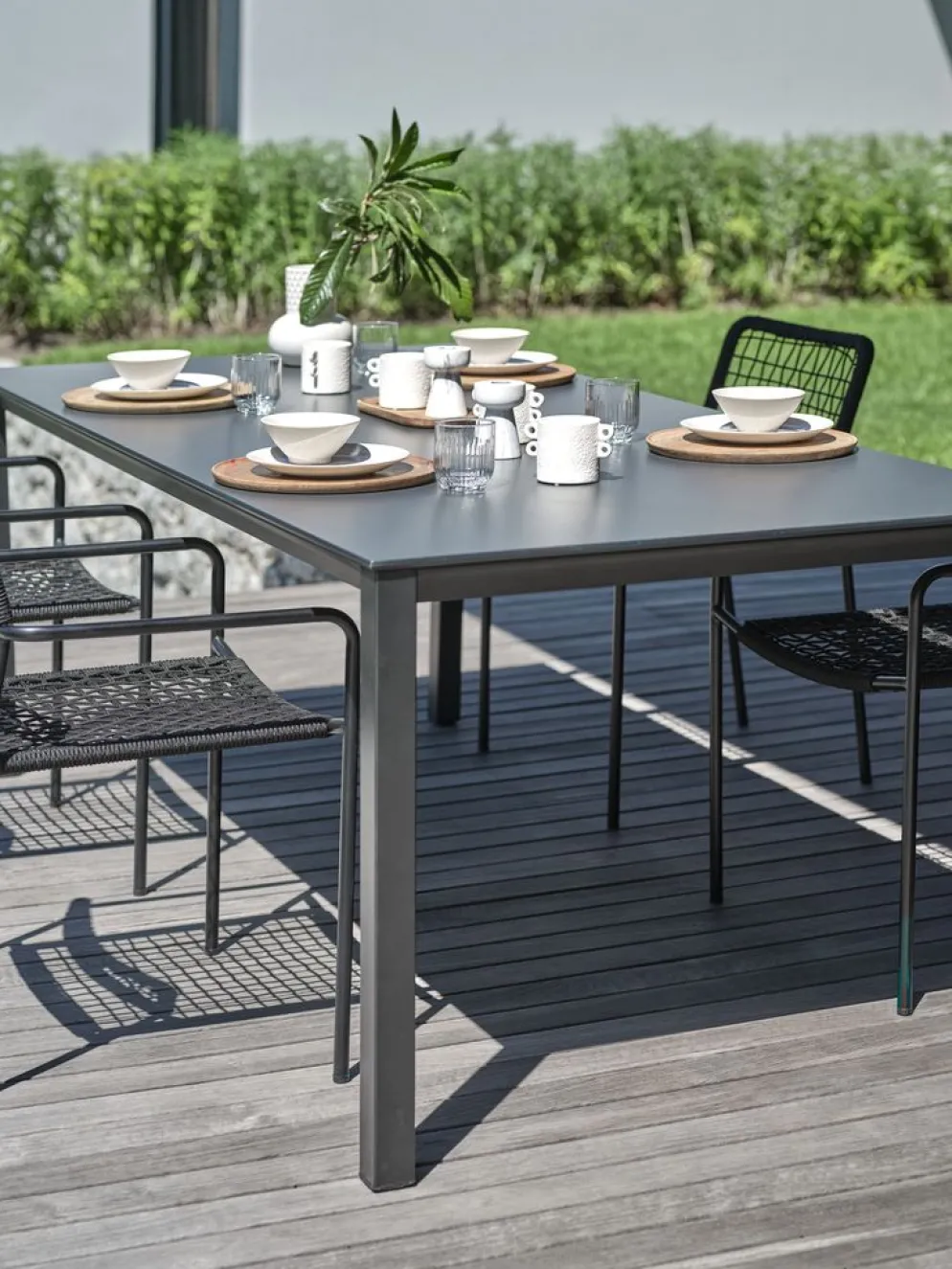 LANGETTable de jardin LANGET l95xL207 noir