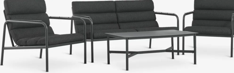 LILLESTROEMEnsemble lounge LILLESTROEM 4 personnes noir