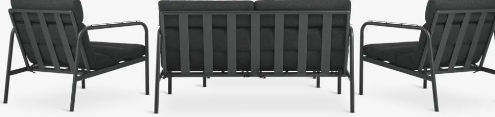 LILLESTROEMEnsemble lounge LILLESTROEM 4 personnes noir