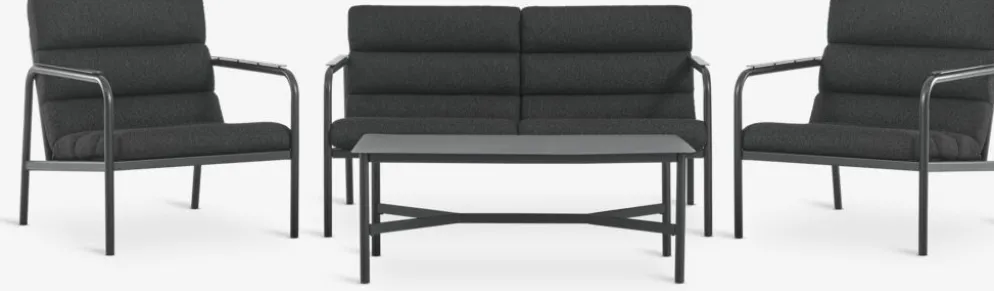 LILLESTROEMEnsemble lounge LILLESTROEM 4 personnes noir