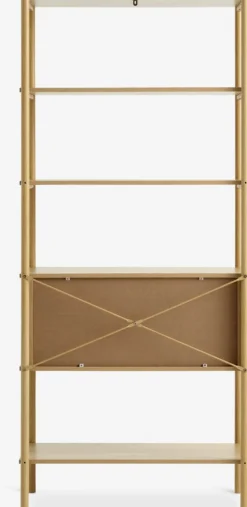 LINDVEDÉtagère LINDVED 6 tablettes 2 portes coloris chêne naturel