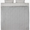 LOLAPlusParure de lit Seersucker LOLA 240x220 gris/blanc