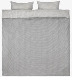 LOLAPlusParure de lit Seersucker LOLA 240x220 gris/blanc