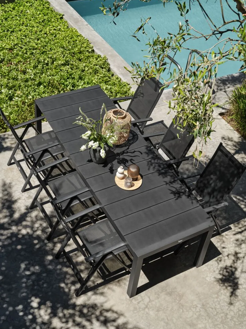 LOMMAChaise inclinable LOMMA noir