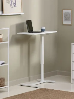 LUNDTOFTBureau à hauteur réglable a/vérin à gaz LUNDTOFT 40x70 blanc