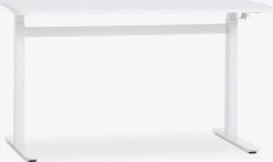 LUNDTOFTBureau hauteur réglable a/vérin à gaz LUNDTOFT 70x130 blanc