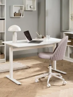 LUNDTOFTBureau hauteur réglable a/vérin à gaz LUNDTOFT 70x130 blanc