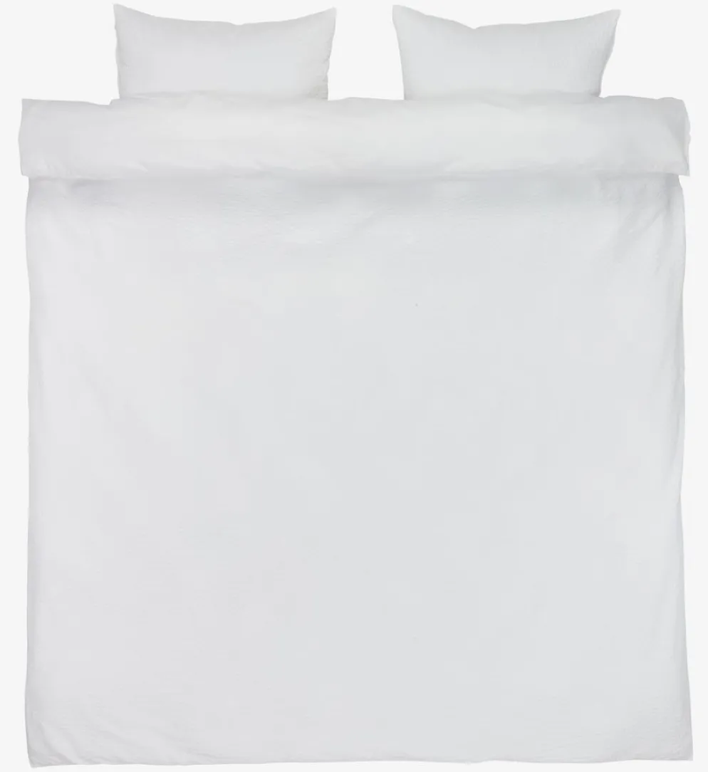 LUSINEBasicParure de lit Seersucker LUSINE 240x220 blanc