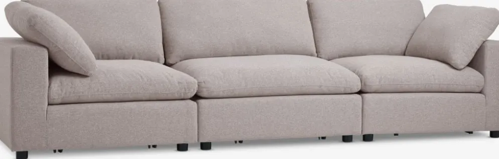 LYBYCanapé modulable LYBY 3 places tissu sable