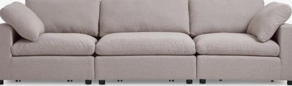 LYBYCanapé modulable LYBY 3 places tissu sable