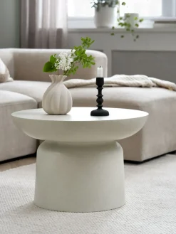 LYDUMTable basse LYDUM Ø60 fibre ciment beige