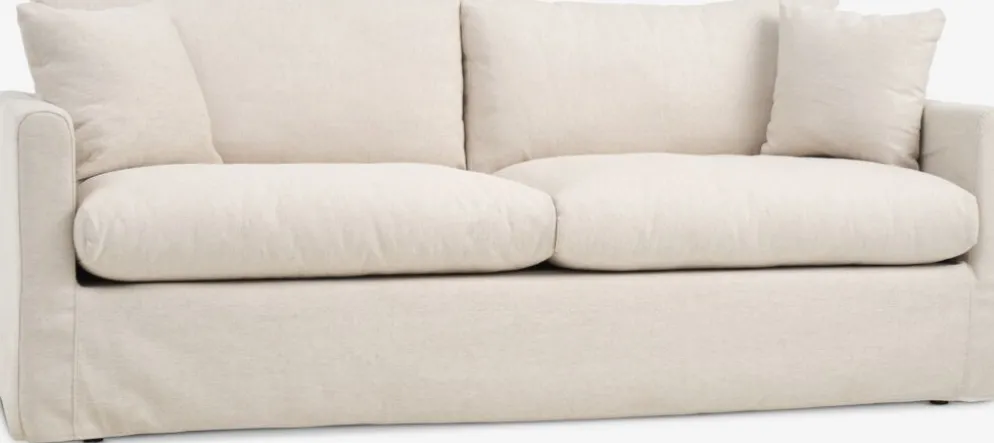 LYNGAACanapé LYNGAA 3 places housse amovible tissu beige