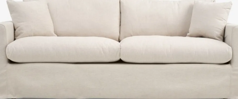 LYNGAACanapé LYNGAA 3 places housse amovible tissu beige