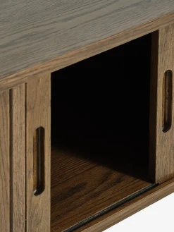 LYNGVIGMeuble TV LYNGVIG 160cm 2 portes tambours chêne foncé