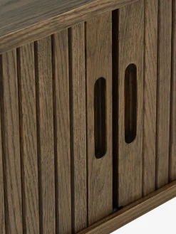 LYNGVIGMeuble TV LYNGVIG 160cm 2 portes tambours chêne foncé