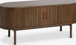LYNGVIGMeuble TV LYNGVIG 120cm 2 portes tambours chêne foncé
