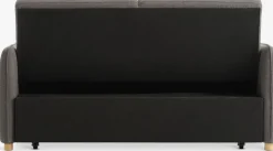 LYSTRUPCanapé convertible LYSTRUP 2 places tissu gris foncé