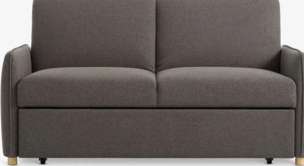 LYSTRUPCanapé convertible LYSTRUP 2 places tissu gris foncé