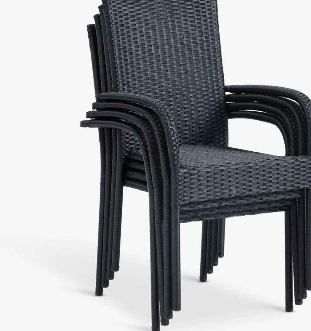 MADERUP + GUDHJEMMADERUP L205 table + 4 GUDHJEM chaises noir