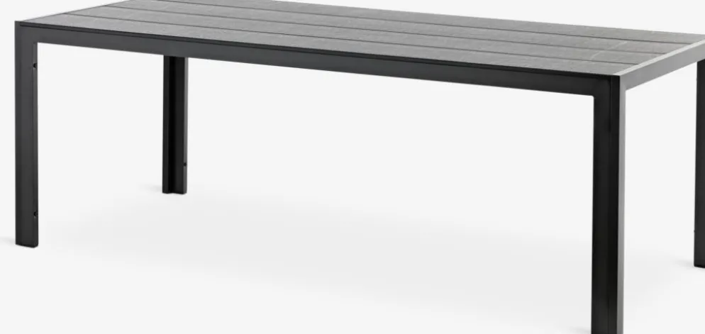 MADERUP + KRISTIANSTADMADERUP L205 table noir + 4 KRISTIANSTAD chaises vert