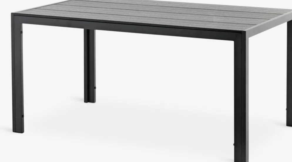 MADERUP + KRISTIANSTADMADERUP L150 table noir + 4 KRISTIANSTAD chaises vert