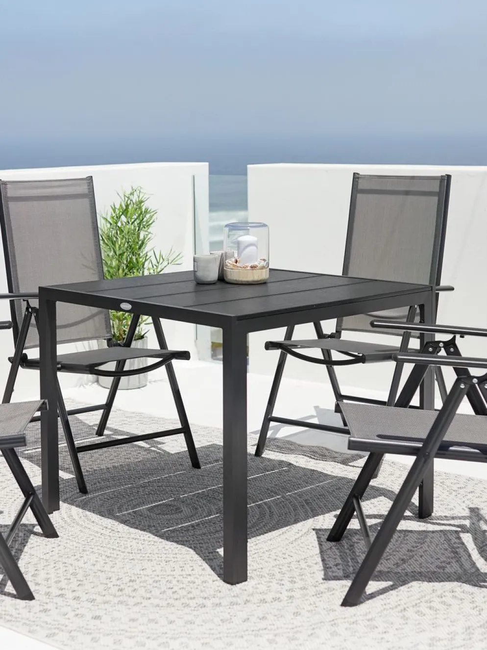 MADERUPTable de jardin MADERUP l90xL90 noir