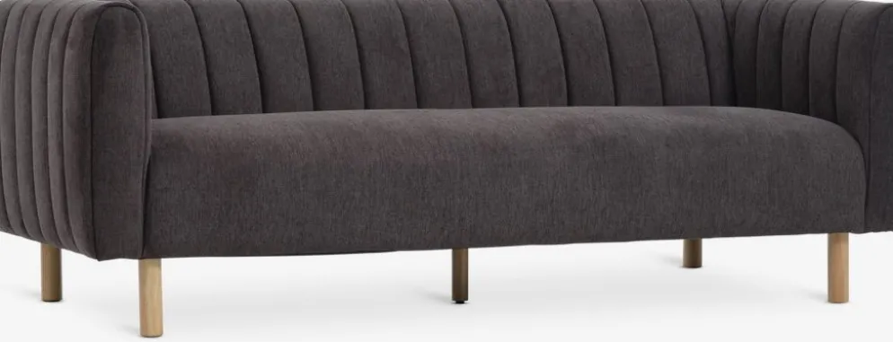 MAGLEBYCanapé MAGLEBY 3 places tissu brun foncé
