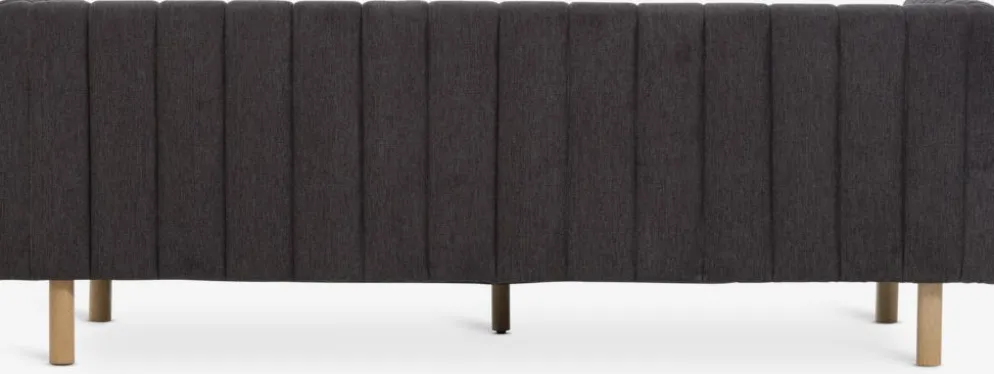 MAGLEBYCanapé MAGLEBY 3 places tissu brun foncé