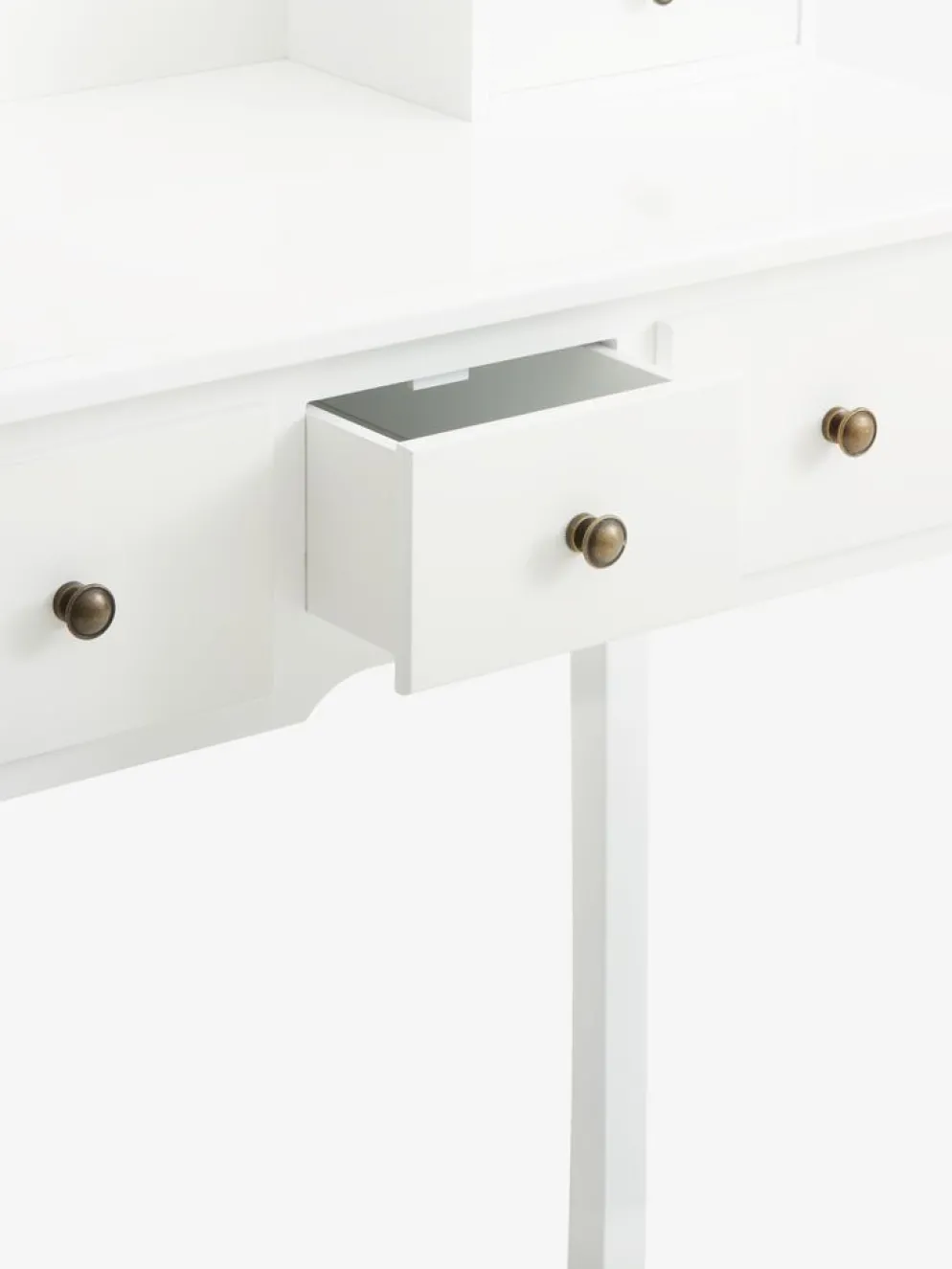 MALLINGCoiffeuse MALLING a/miroir 5 tiroirs blanc