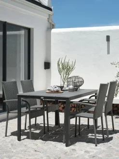 MARIELYST + GUDHJEMMARIELYST L150 table + 4 GUDHJEM chaises gris
